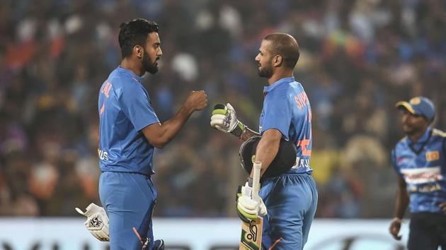 Indian batsman Shikhar Dhawan and KL Rahul. (PTI) Indian batsman Shikhar Dhawan and KL Rahul. (PTI)
