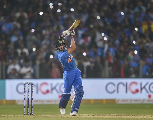 Pune: Indian batsman Virat Kohli plays a shot. (PTI)
