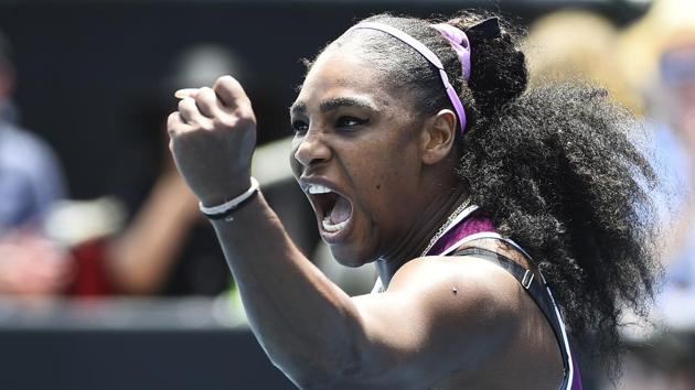 United States' Serena Williams celebrates a point during her quarter finals singles match against Germany's Laura Siegemund at the ASB Classic in Auckland, New Zealand.(AP)