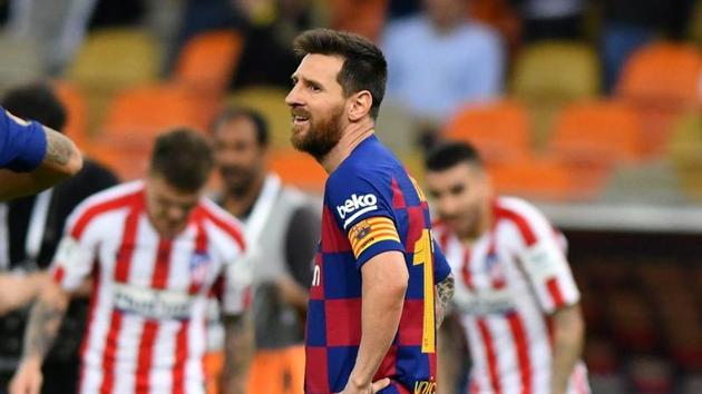 Barcelona's Lionel Messi looks dejected after Angel Correa scored Atletico Madrid's third goal REUTERS/Waleed Ali(REUTERS)