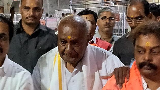 Former Prime Minister and Janta Dal (Secular) Chief H. D. Deve Gowda is planning a return to the Rajya Sabha. (ANI Photo) Former Prime Minister and Janta Dal (Secular) Chief H. D. Deve Gowda is planning a return to the Rajya Sabha. (ANI Photo)