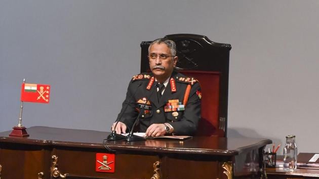 Chief of Army Staff Gen M M Naravane during the press conference in New Delhi.(PTI) Chief of Army Staff Gen M M Naravane during the press conference in New Delhi.(PTI)