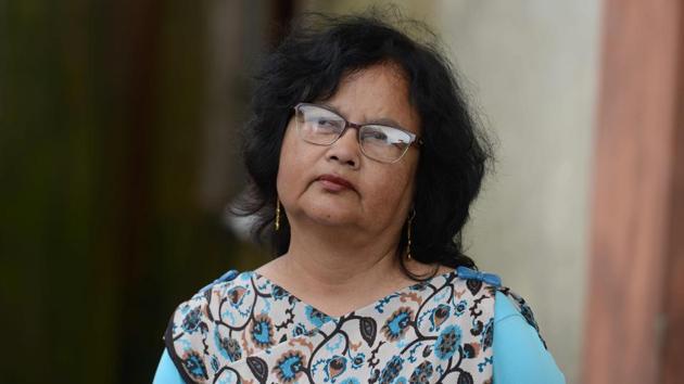 School principal Miralin Kharchandy during an interview with AFP at the school premises in Mawsynram. “We never learnt to save water because there was so much water all around,” said Kharchandy, adding: “This year we just had two weeks of very heavy rain.” (Diptendu Dutta / AFP)