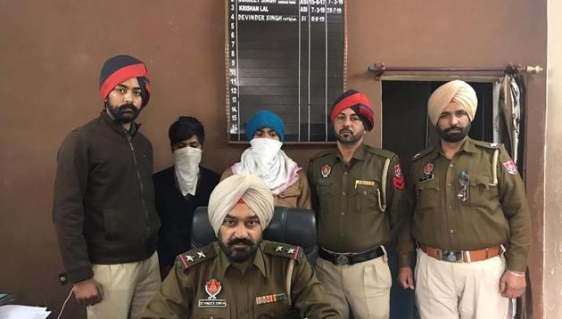 The accused in police custody in Ludhiana.(HT Photo)