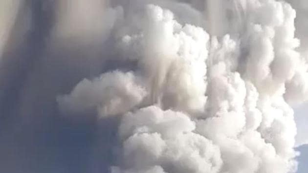 Aviation officials ordered a suspension of flights in to and out of the capital’s Ninoy Aquino International Airport, after the ash cloud was reported to have reached 50,000 feet(via Reuters) Aviation officials ordered a suspension of flights in to and out of the capital’s Ninoy Aquino International Airport, after the ash cloud was reported to have reached 50,000 feet(via Reuters)