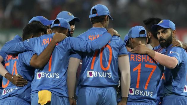 File image: India's captain Virat Kohli, right, and teammates stand in a huddle. (AP) File image: India's captain Virat Kohli, right, and teammates stand in a huddle. (AP)