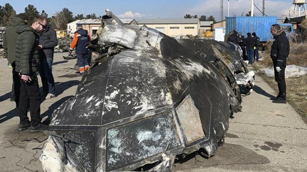 Photo provided by the Ukrainian Presidential Press Office, shows the wreckage of the Ukraine International Airlines Boeing 737-800 at the scene of the crash in Shahedshahr, southwest of the capital Tehran, Iran. Iran has acknowledged that its armed forces "unintentionally" shot down the Ukrainian jetliner. (AP Photo) Photo provided by the Ukrainian Presidential Press Office, shows the wreckage of the Ukraine International Airlines Boeing 737-800 at the scene of the crash in Shahedshahr, southwest of the capital Tehran, Iran. Iran has acknowledged that its armed forces "unintentionally" shot down the Ukrainian jetliner. (AP Photo)
