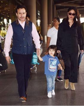 Saif looked dapper, Taimur looked adorable, but it was Kareena, who looked like a million bucks, literally. She wore a matching black pyjama-style co-ord set with olive green boots, her sunnies and a gorgeous Hermès Birkin bag. (INSTAGRAM) Saif looked dapper, Taimur looked adorable, but it was Kareena, who looked like a million bucks, literally. She wore a matching black pyjama-style co-ord set with olive green boots, her sunnies and a gorgeous Hermès Birkin bag. (INSTAGRAM)