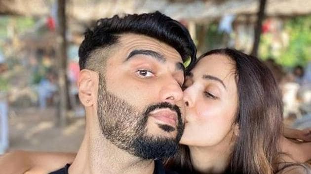 Arjun Kapoor and Malaika Arora pose together for an Instagram picture.