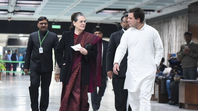 Congress president Sonia Gandhi, along with Rahul Gandhi, arrives for attending the Opposition Party Meeting at the Parliament Annexe in New Delhi on Jan 13, 2020. (Photo by Sonu Mehta/HT) Congress president Sonia Gandhi, along with Rahul Gandhi, arrives for attending the Opposition Party Meeting at the Parliament Annexe in New Delhi on Jan 13, 2020. (Photo by Sonu Mehta/HT)