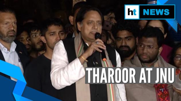 ‘We stand with you’: Shashi Tharoor extends support to students protesting at JNU
