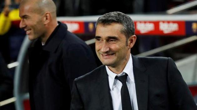 Barcelona coach Ernesto Valverde.(REUTERS)