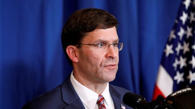 US Defense Secretary Mark Esper said he agreed with Trump that additional attacks against US embassies were likely, he said that Trump’s remarks to Fox News were not based on specific evidence.(Reuters File Photo)