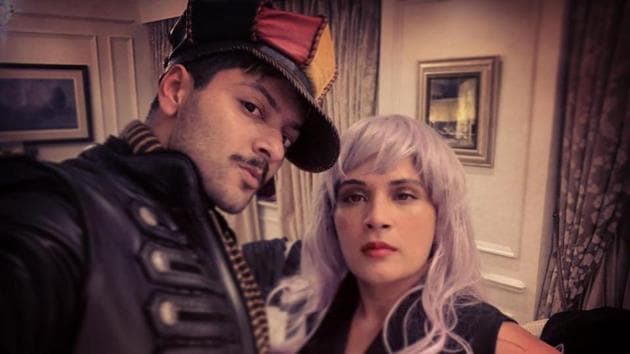 Ali Fazal and Richa Chadha at a Halloween event. Ali Fazal and Richa Chadha at a Halloween event.