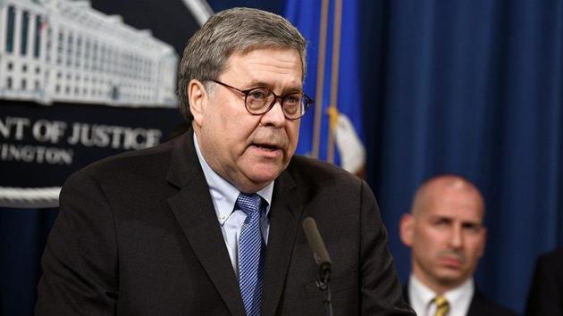 Attorney General Bill Barr on Monday said that 21 Saudi military trainees who were probed were found to posses possessed jihadist material and child pornography.(@TheJusticeDept/Twitter) Attorney General Bill Barr on Monday said that 21 Saudi military trainees who were probed were found to posses possessed jihadist material and child pornography.(@TheJusticeDept/Twitter)