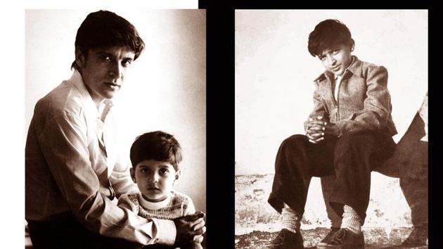 (From left) Javed Akhtar with son Farhan Akhtar; the lyricist as as a young boy. (From left) Javed Akhtar with son Farhan Akhtar; the lyricist as as a young boy.
