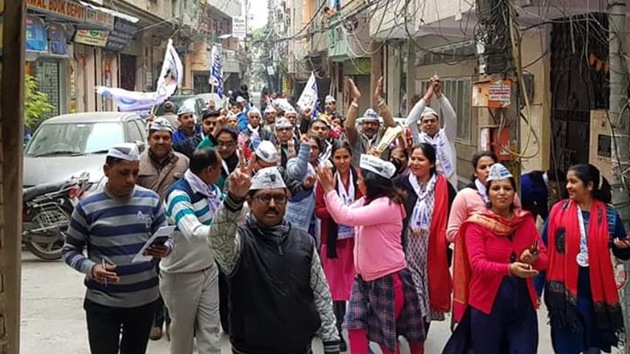 There are 24 new faces in the fray. In 20015, the party swept the polls winning a whopping 67 seats out of 70. (Photo @AAPgeeta16J) There are 24 new faces in the fray. In 20015, the party swept the polls winning a whopping 67 seats out of 70. (Photo @AAPgeeta16J)