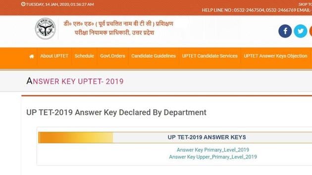 UPTET 2019 answer key was released on Tuesday by the Uttar Pradesh Basic Education Board.