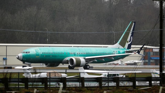 A Boeing 737 Max aircraft taxis(Reuters)
