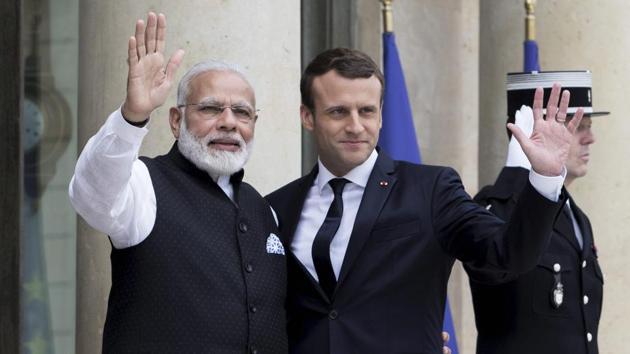 In a phone call to PM Narendra Modi, the president of France Emmanuel Macron raised the Kashmir issue, the French government said on Monday. (AP File Photo) In a phone call to PM Narendra Modi, the president of France Emmanuel Macron raised the Kashmir issue, the French government said on Monday. (AP File Photo)