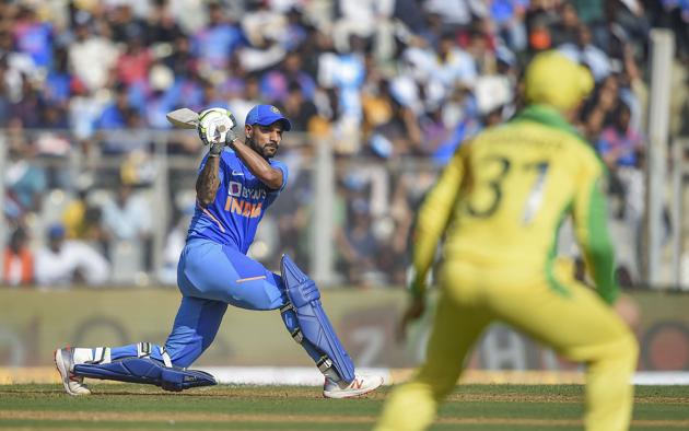 Indian batsman Shikhar Dhawan plays a shot. (PTI) Indian batsman Shikhar Dhawan plays a shot. (PTI)