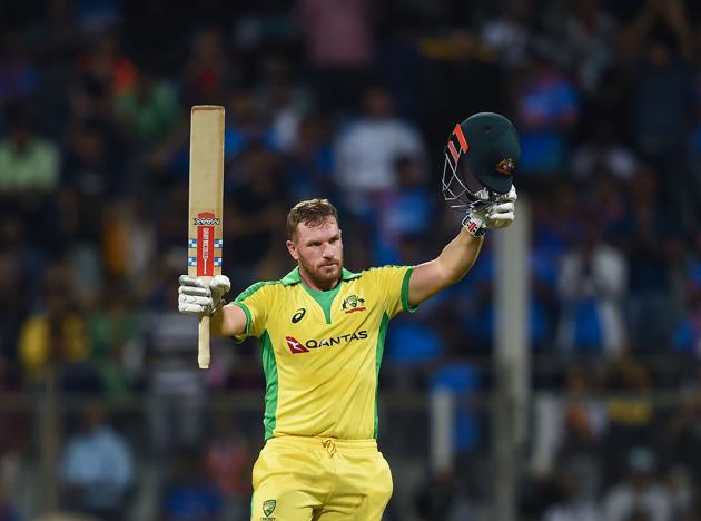 Australian batsman Aaron Finch celebrates his century. (PTI) Australian batsman Aaron Finch celebrates his century. (PTI)