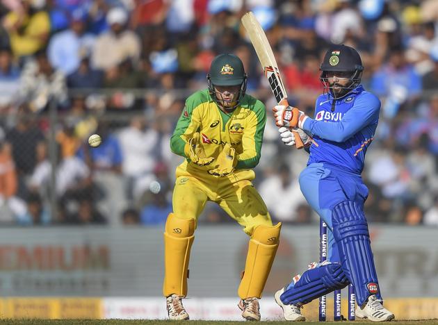 Indian batsman Ravindra Jadeja plays a shot. (PTI) Indian batsman Ravindra Jadeja plays a shot. (PTI)