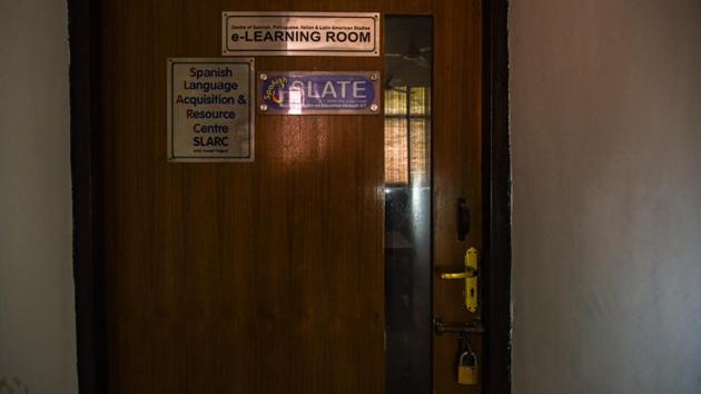 “The call for ‘non-cooperation’ not only goes against the efforts of the administration for restoration of normalcy in the campus and resumption of academic activities but also reflects the intention of JNUTA to disrupt normal functioning of the university. It also violates the service contacts of the teachers,” JNU Registrar Pramod Kumar said. (Amal KS / HT Photo) “The call for ‘non-cooperation’ not only goes against the efforts of the administration for restoration of normalcy in the campus and resumption of academic activities but also reflects the intention of JNUTA to disrupt normal functioning of the university. It also violates the service contacts of the teachers,” JNU Registrar Pramod Kumar said. (Amal KS / HT Photo)