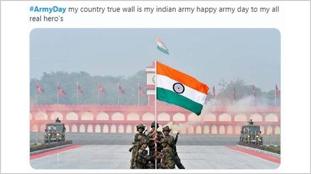 Indian Army Day is celebrated each year on January 15.(Twitter/@chris_virat)