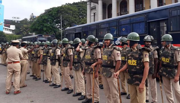 Karnataka has increased security across Mangaluru ahead of an anti-Citizenship Amendment Act (CAA) protest rally planned by Muslim central committees of Dakshina Kannada and Udupi districts at Adyar-Kannur on Wednesday(Representative photo/ANI)