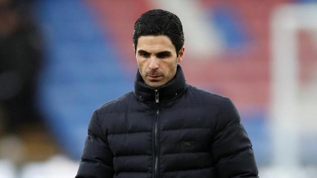 Arsenal manager Mikel Arteta after the match. (REUTERS) Arsenal manager Mikel Arteta after the match. (REUTERS)