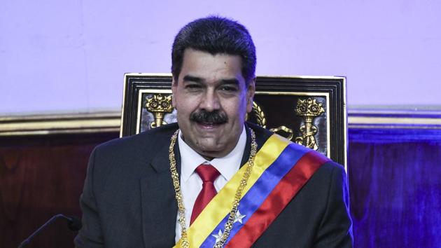President Nicolas Maduro on Tuesday decreed that airlines flying from Caracas must pay for fuel in Venezuela’s ailing “petro” cryptocurrency, which he ordered to be more widely used in the cash-strapped South American country. (Bloomberg image) President Nicolas Maduro on Tuesday decreed that airlines flying from Caracas must pay for fuel in Venezuela’s ailing “petro” cryptocurrency, which he ordered to be more widely used in the cash-strapped South American country. (Bloomberg image)