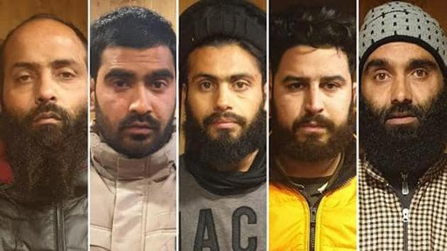 5 Jaish terrorists apprehended by Police.(Jammu and Kashmir Police)