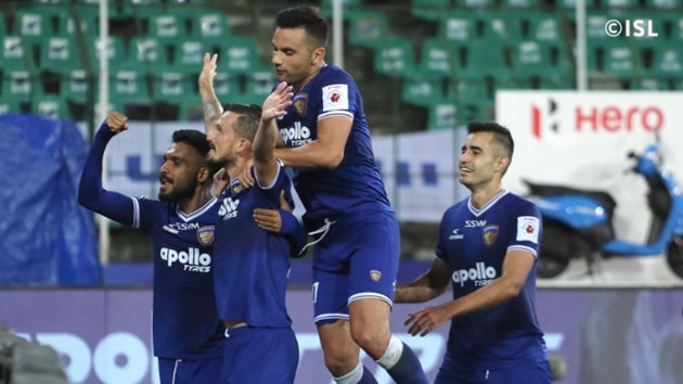 Chennaiyin players celebrate.(ISL)