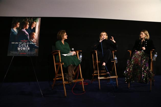 Alex Cohen, Greta Gerwig and Saoirse Ronan attend the American Cinematheque Screening Q&A of Columbia Pictures'(Getty Images)