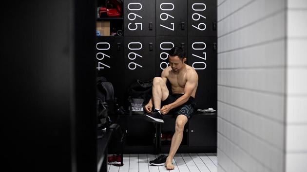 Zhang gears up at a boxing gym in Beijing. His story was part of a recent Chinese government-backed documentary film, “Changing China”, which charts the progress of the world’s most populous country through the stoic battles of ordinary young people trying to get by. (Noel Celis / AFP) Zhang gears up at a boxing gym in Beijing. His story was part of a recent Chinese government-backed documentary film, “Changing China”, which charts the progress of the world’s most populous country through the stoic battles of ordinary young people trying to get by. (Noel Celis / AFP)