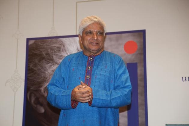 Poet, lyricist and screenwriter Javed Akhtar during an exhibition curated by photojournalist Pradeep Chandra and film historian SMM Ausaja on his birthday in Mumbai on Jan 15, 2020.(IANS)