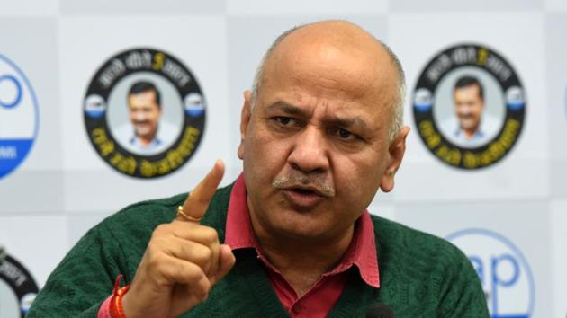 Delhi Deputy Chief Minister and Aam Aadmi Party (AAP) leader Manish Sisodia addresses a press conference over retail inflation, at party office in New Delhi. (Mohd Zakir/HT PHOTO) Delhi Deputy Chief Minister and Aam Aadmi Party (AAP) leader Manish Sisodia addresses a press conference over retail inflation, at party office in New Delhi. (Mohd Zakir/HT PHOTO)