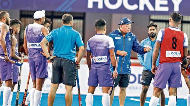 India chief coach Graham Reid (right) has warned his wards to be wary of the speedy Dutch players when they meet in their Pro League match at the Kalinga Stadium in Bhubaneswar on Saturday(HI Photo)