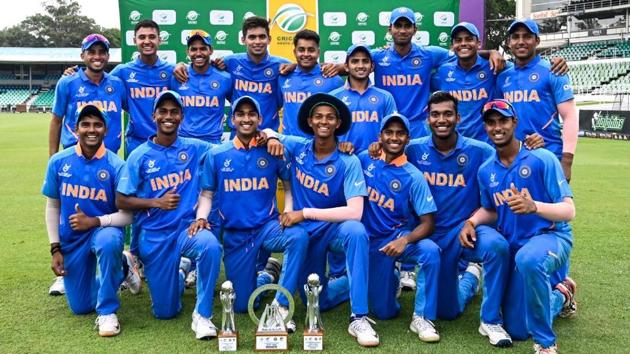 Indian team at ICC U19 World Cup.(Twitter/ICC)