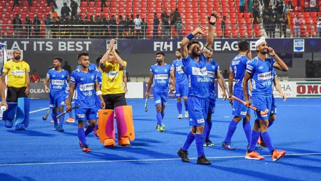 Indian players celebrates after win the match against Netherland during 2020 FIH Pro League. (PTI) Indian players celebrates after win the match against Netherland during 2020 FIH Pro League. (PTI)