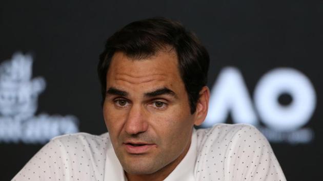 Switzerland's Roger Federer attends a news conference. (REUTERS) Switzerland's Roger Federer attends a news conference. (REUTERS)