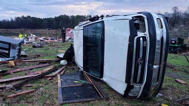 The aftermath of a powerful storm sweeping across southern US that killed at least 11 people. (Lt. Bill Davis / Bossier Parish Sheriff's Office / AFP) The aftermath of a powerful storm sweeping across southern US that killed at least 11 people. (Lt. Bill Davis / Bossier Parish Sheriff's Office / AFP)