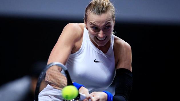 Petra Kvitova in action during her match against Australia's Ashleigh Barty.(REUTERS)
