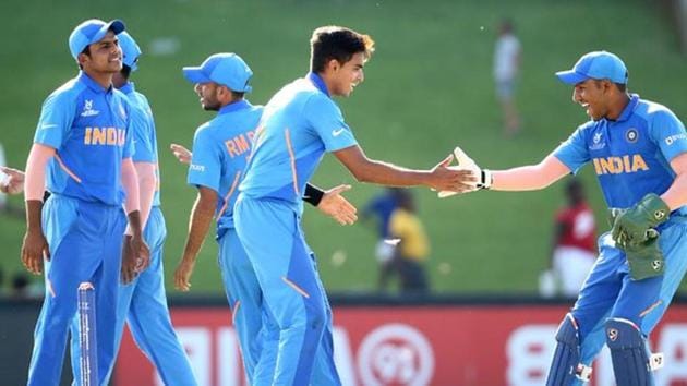 India defeated Sri Lanka in their U-19 World Cup encounter.(Twitter) India defeated Sri Lanka in their U-19 World Cup encounter.(Twitter)