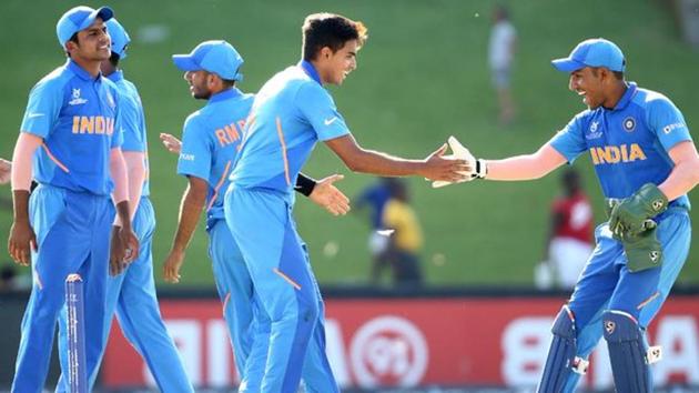 Follow highlights from India U19 and Sri Lanka U19 match of Under 19 World Cup 2020 at Bloemfontein in South Africa(Twitter)