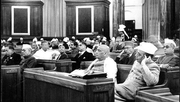 A view of the Constituent Assembly on December 10, 1946.(HT archive)