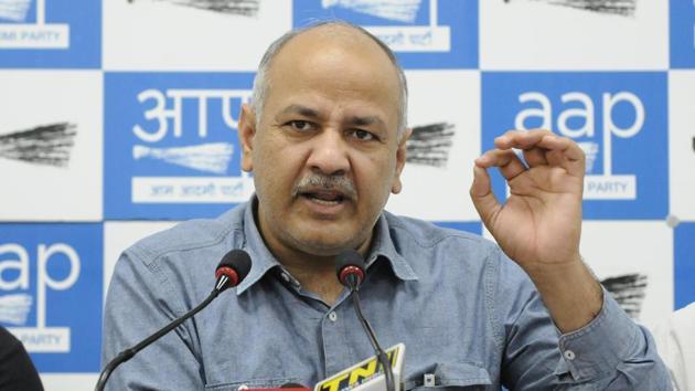 Delhi Education Minister Manish Sisodia. (HT file)