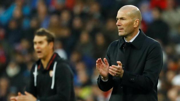 Real Madrid coach Zinedine Zidane.(REUTERS)