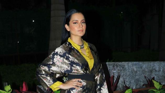 Kangana Ranaut during the promotions of her upcoming film Panga in Mumbai.(IANS)